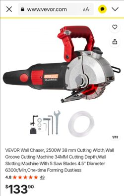 VEVOR Wall Chaser 2500W Wall Groove Cutting Machine