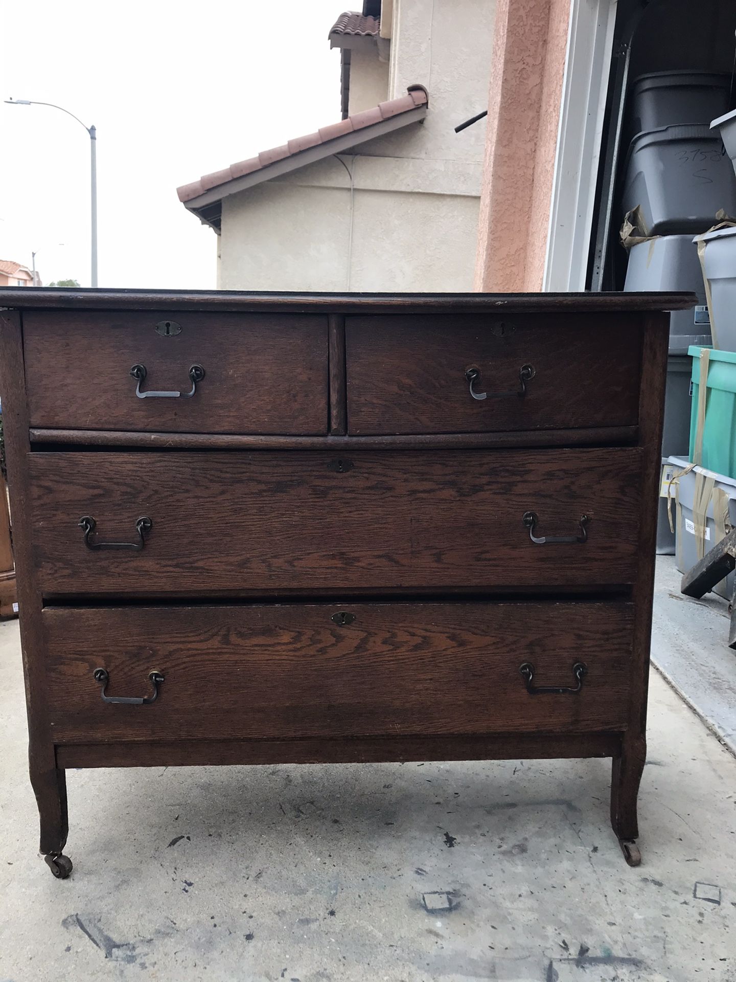 Antique solid wood small dresser TV stand cabinet credenza sideboard buffet