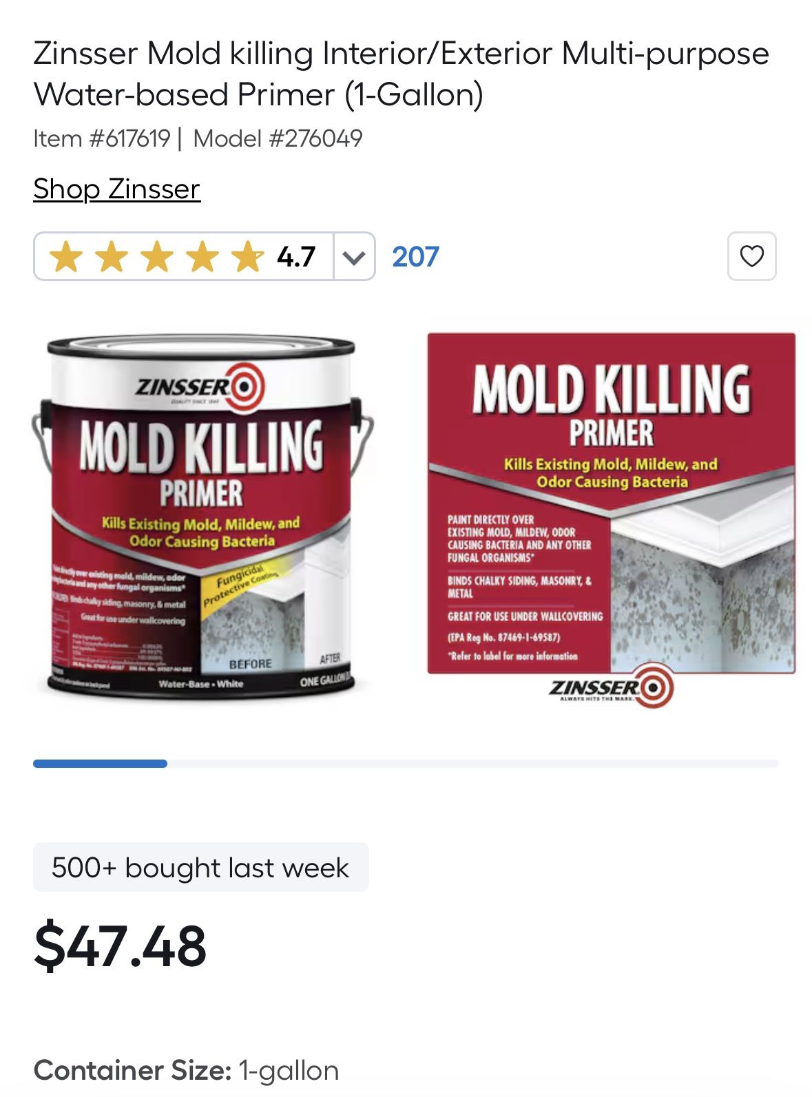 Zinsser Mold Killing Primer