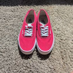 Red Vans Low Top Men's 8 Women's 9.5