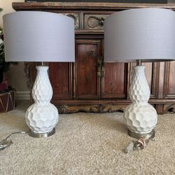 pair of ceramic lamps