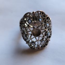 ...Art Deco Sterling Silver,Marcasites Floral Flower 