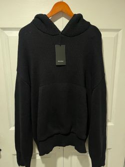 Rhude knit hoodie designer black men’s large heavyweight style new
