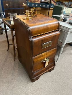 Antique Waterfall Side Table w/ Ashtray