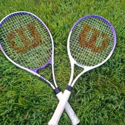 2 Women's Wilson Tennis Rackets Triumph And Triumph Matrix Size L3(4&3/8