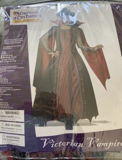 Victorian Vampira Child Costume Size Large (10-12)