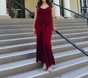 Red burgundy homecoming dress