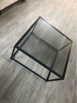 Glass coffee table
