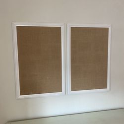Set of two framed bulletin boards