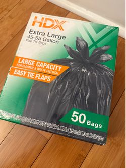 HDX Extra Large 45-55 Gallon Trash Bags, 50 Count