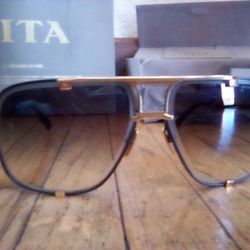 Dita Mach Five Authentic Gold Titanium Designer Sunglasses 