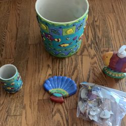 Beautiful 5pc Ceramic Bathroom Set