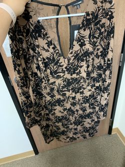 New Brown with Black Design Night Dress