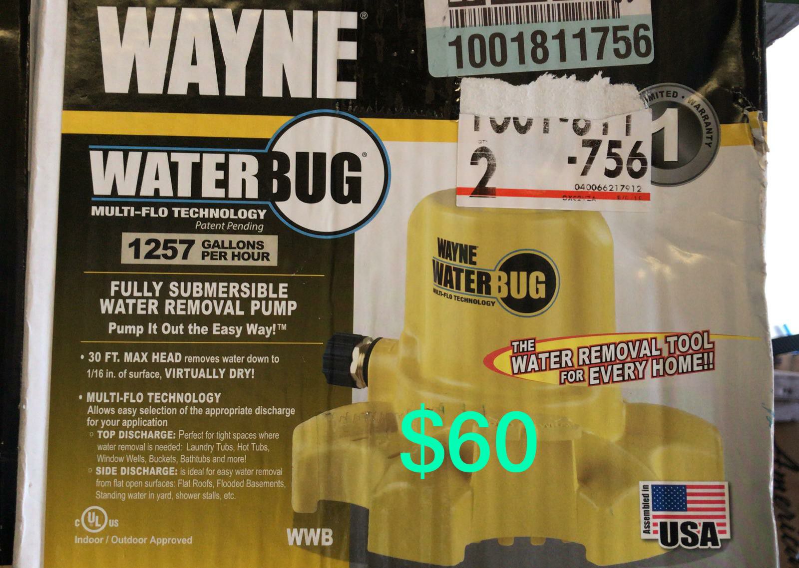 Wayne water removal pump
