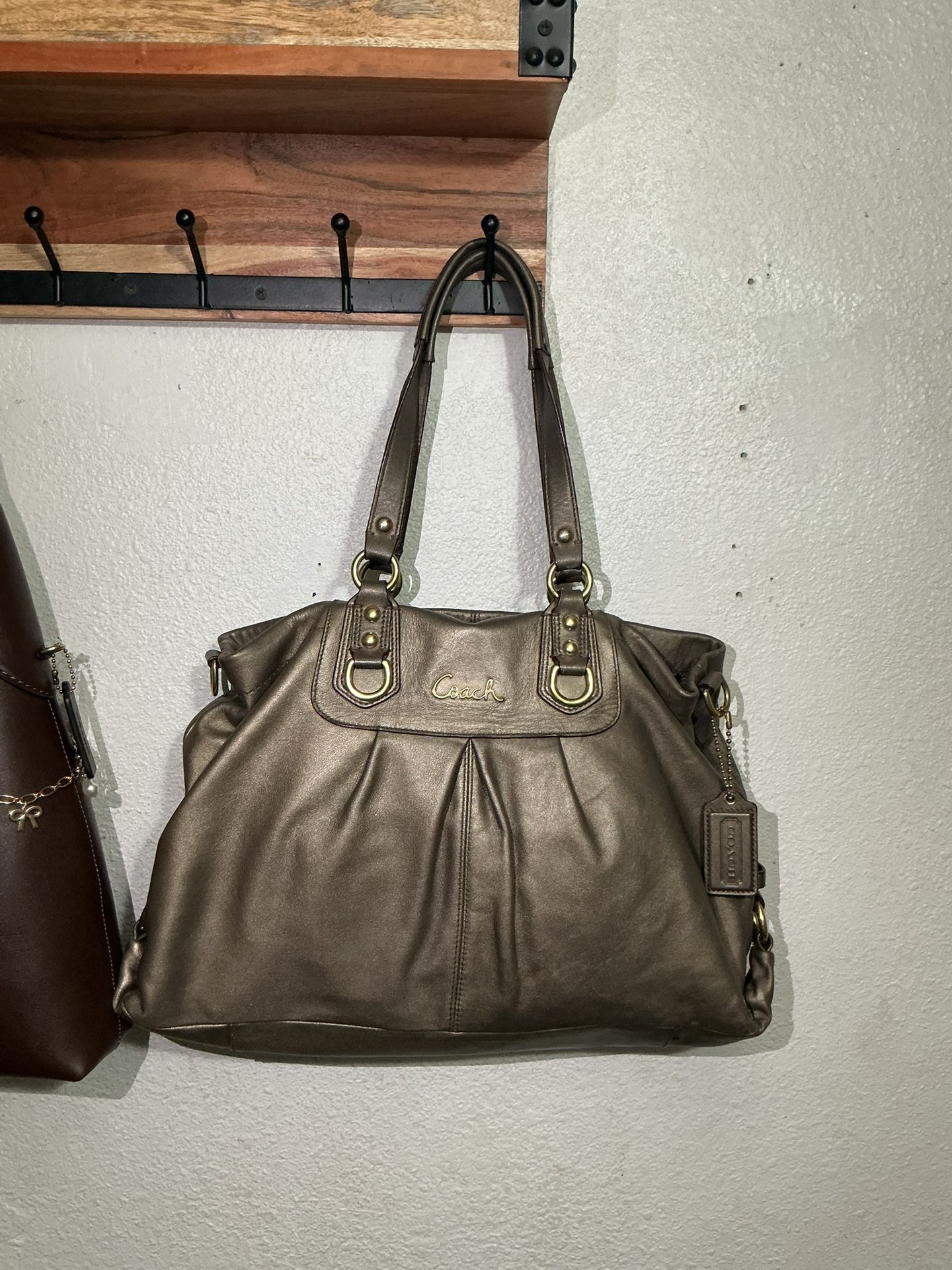 Y2K Coach Leather Tote Bag