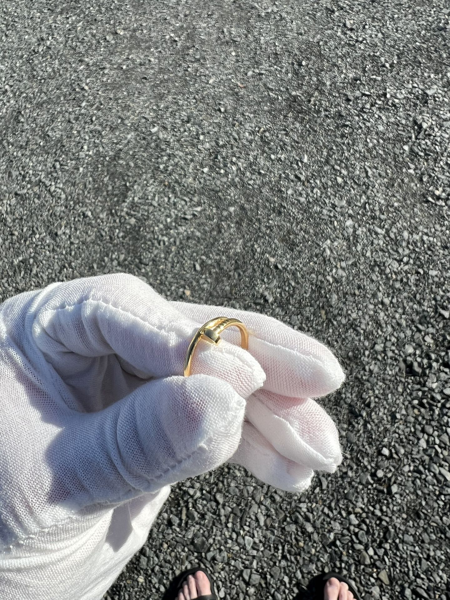 18K Gold Nail Ring
