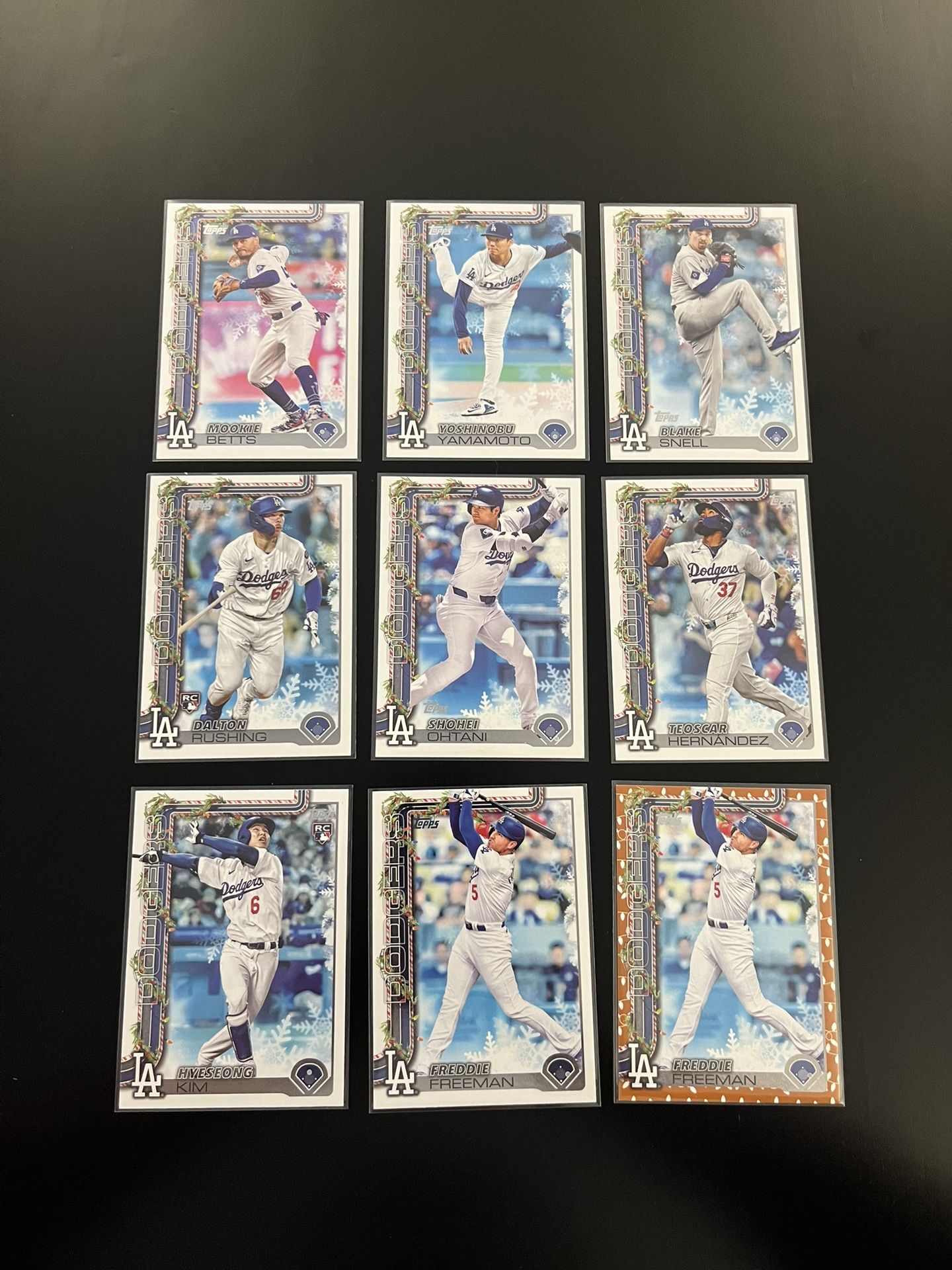 Dodgers Baseball Topps Cards - Ohtani, Betts, Freeman, Rookies