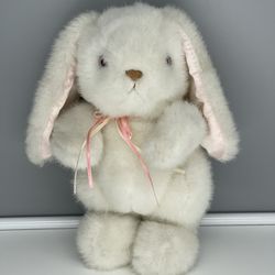 Vintage Bearland Corp White Bunny, Satin Lined Ears