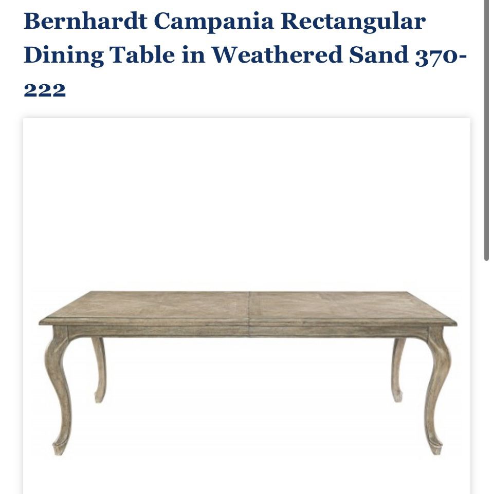 the Bernhardt Compania  rectangular Dining Room Table
