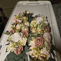 2Pcs Faux Flower Garlands