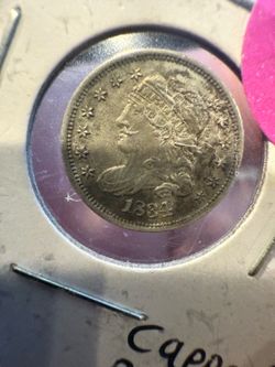 1834 Capped Bust Half Dime - AU