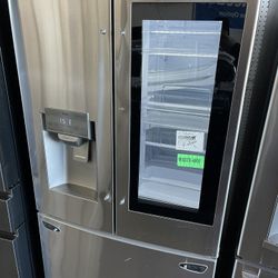 Lg Knock Knock Fridge In Package Only $1400 Retails For $2500