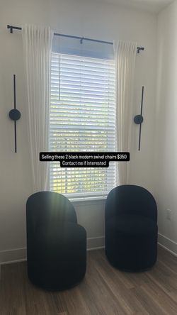 Modern swirl black chairs