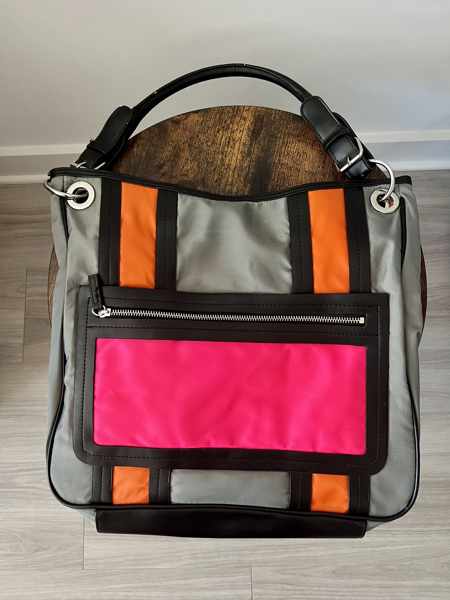 Sondra Roberts Square Tote Bag Purse - Neon - NEW
