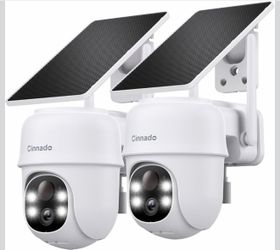 2K Cameras for Home Security-2.4G WiFi Outdoor Camera Wireless Solar/Battery Powered with solar panel, 360° Viewing, AI Human Detection, Color Night V