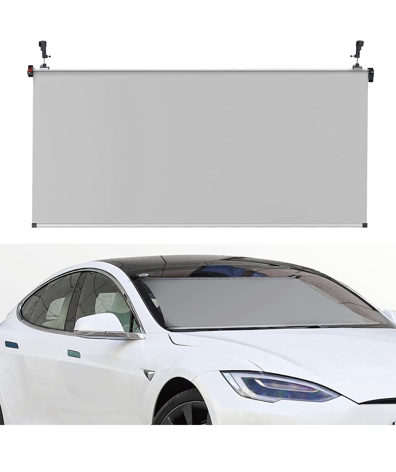 Automotive Retractable Windshield Sun Shade Cover Durable Visor Nano Thermal Barrier Material 99% Block UV Rays