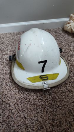 Bullard Helmet  EMT bunker turnout safety Captain white used