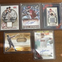 5 Card Lot - D-Backs Autos and Jersey/Bat