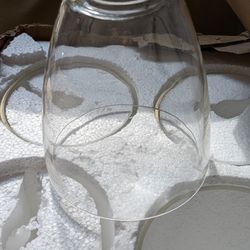 Set Of 4 Glass Globes For Light Fixture