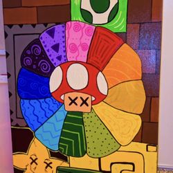 24X36 Freehand Mario Painting 