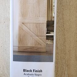 Hardware For Sliding Barn Door 72 Inch Track  Black 