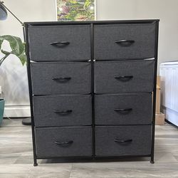 Dresser With Fabric Storage 