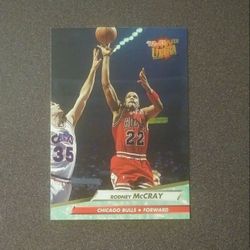 1992-93 Fleer Ultra Rodney McCray Chicago Bulls #236 Rookie RC Basketball Card Vintage Collectible Trading Sports NBA