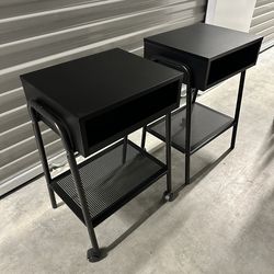 IKEA Nightstands – Set of 2 (Black)