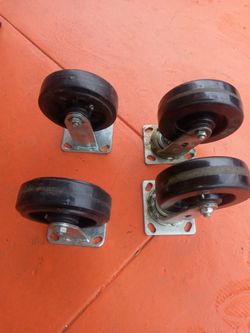 4 Casters 2"x6".  ( 7"1/2 Total Size) Use In New Condition. I Can Deliver Local.