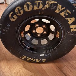 Truck Series Tire Signed John Hunter Nemechek