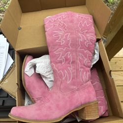 Pink Cowboy Boots Women’s Size 8.5