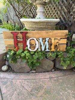 Rustic Wood Home Sign 