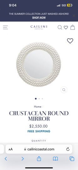 CRUSTACEAN ROUND MIRROR