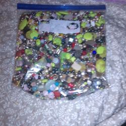 giant Bead and  jewelry lot with cases