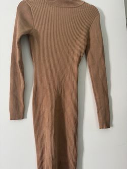 Ribbed Knit Long Sleeve Bodycon Dress