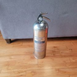 Vintage Polished General Water Fire Extinguisher With Gauge. No Hose