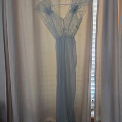 Vintage Size S/M Sheer Lace And Nylon Nightgown