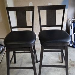 (2) 29" Swivel Padded Bar Stools
