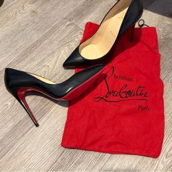 Christian Louboutin  Black Leather Pumps