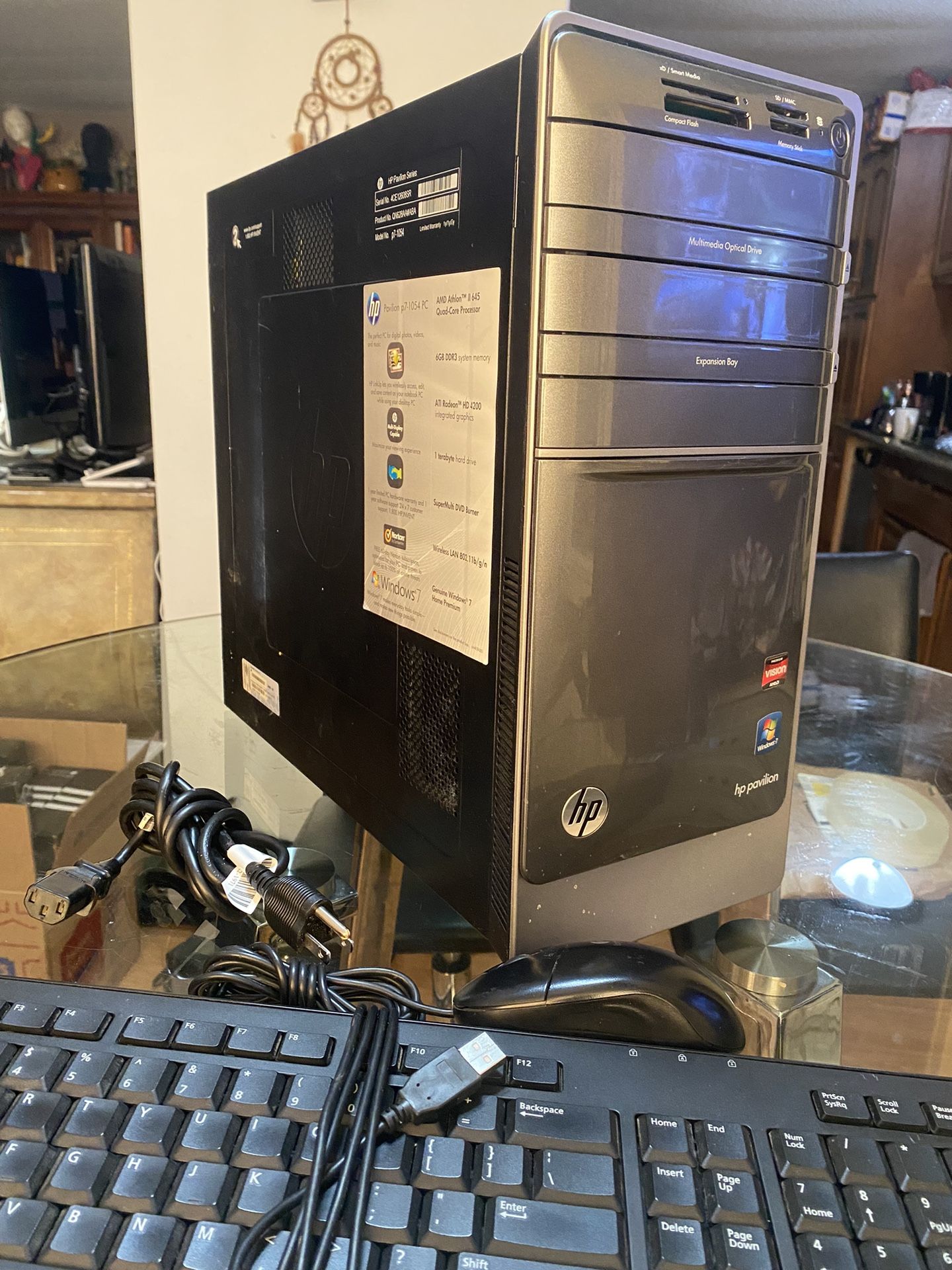 HP P7-1054 Operating System: Windows 11 Home Edition CPU: AMD Athlon ll X4 645 RAM: 6Gb HD: Silicon power 256Gb SSD Solid State Drive - Pickup In DHS